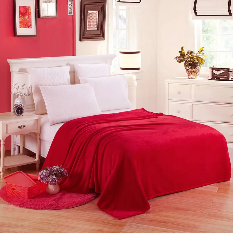 Bed Sheet Microfiber - Ev tekstili yumuşak katı battaniye polar