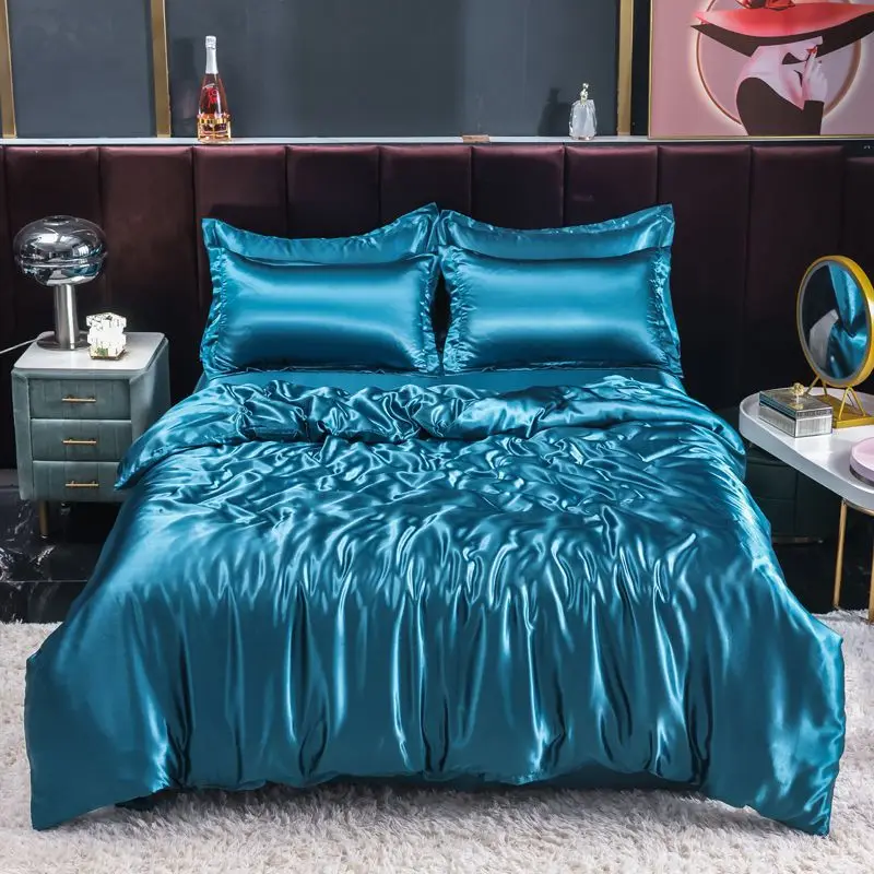 Silk Sheet Set - İskandinav saten ipek nevresim takımı nevresim