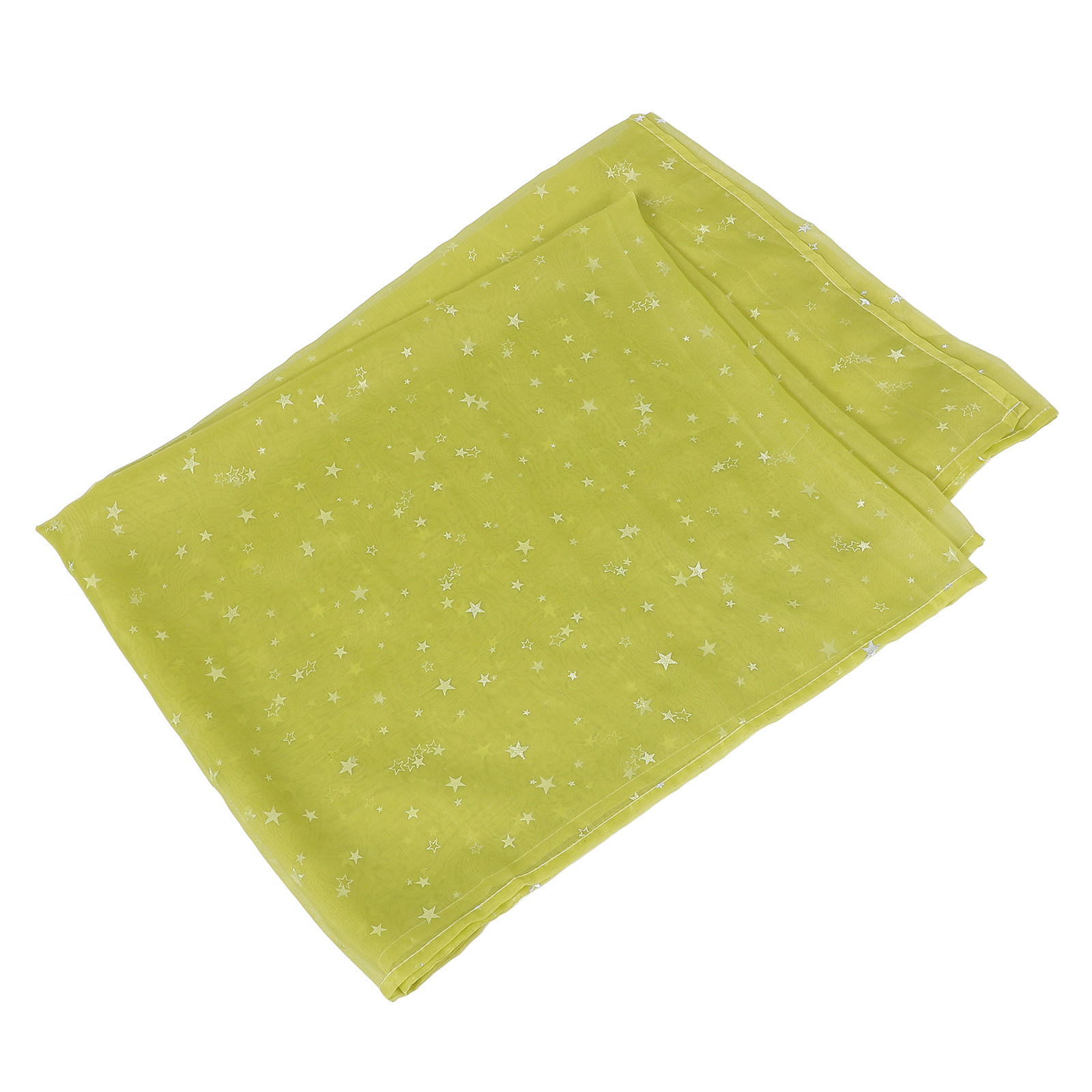Curtain Sheer Voile - Gümüş Yıldız Folyo Sırf Perdeler Yeşil