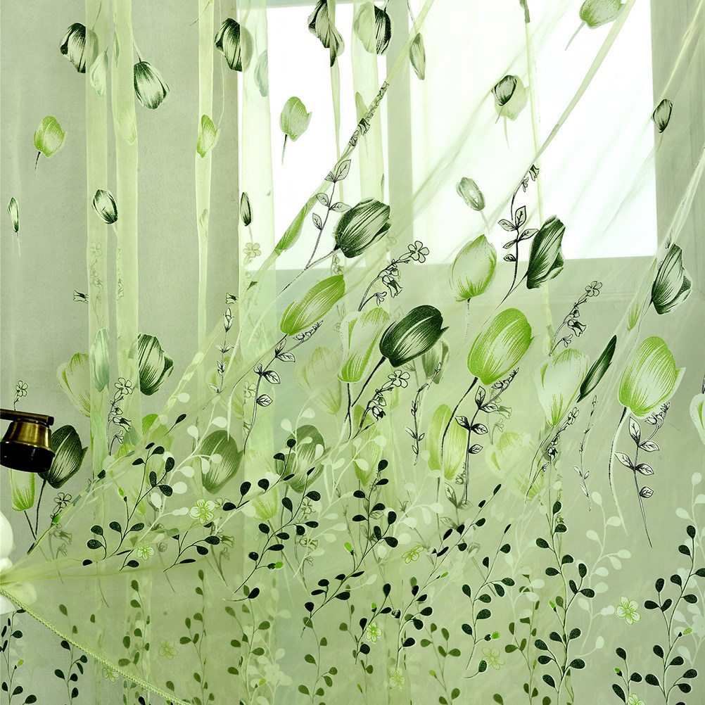 Curtain Sheer Voile - 100 X200cm Vual Perdeler Kapı Geçidi