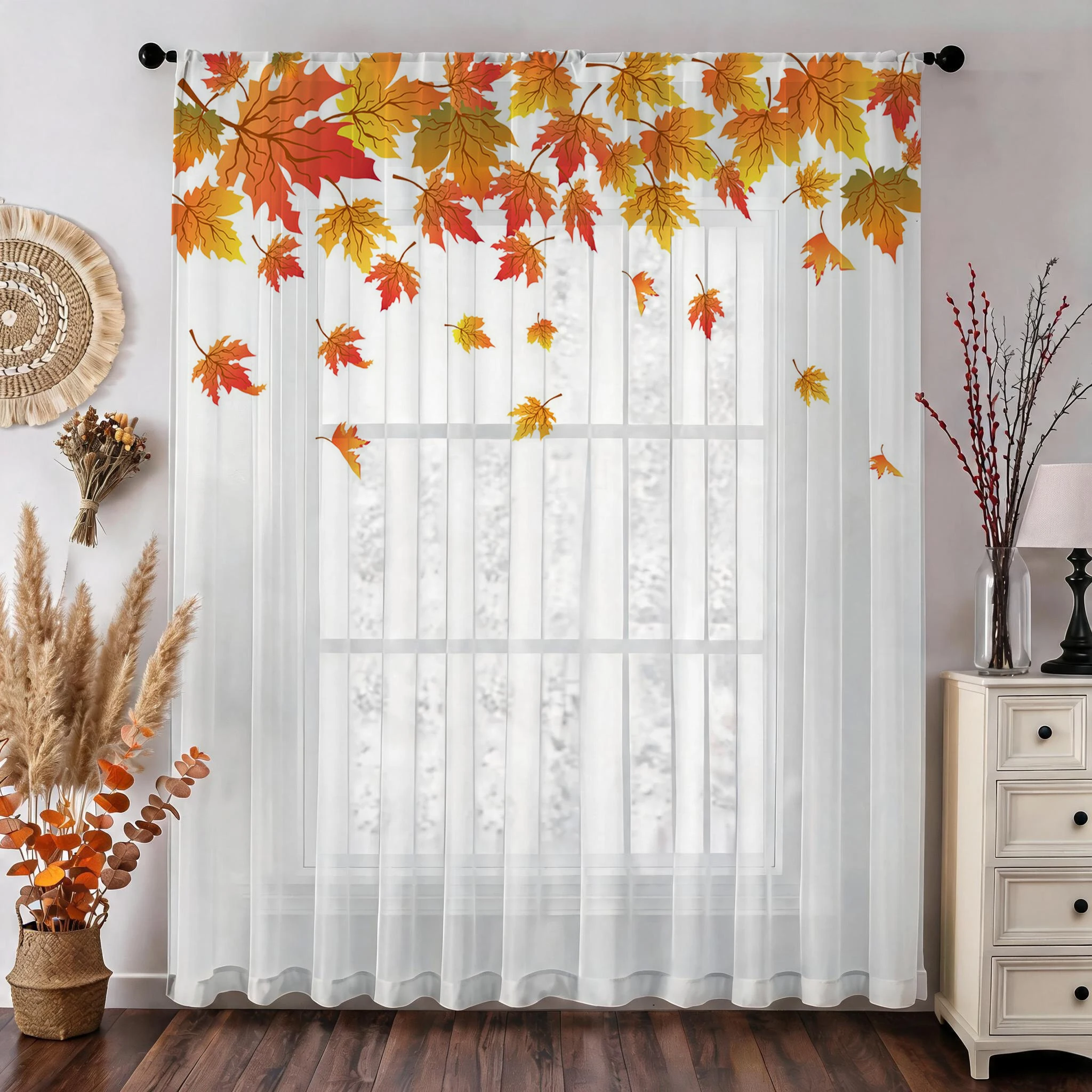 Akçaağaç Yaprağı Modern Gradya - Curtain Sheer Voile incelemesi ve fiyatı