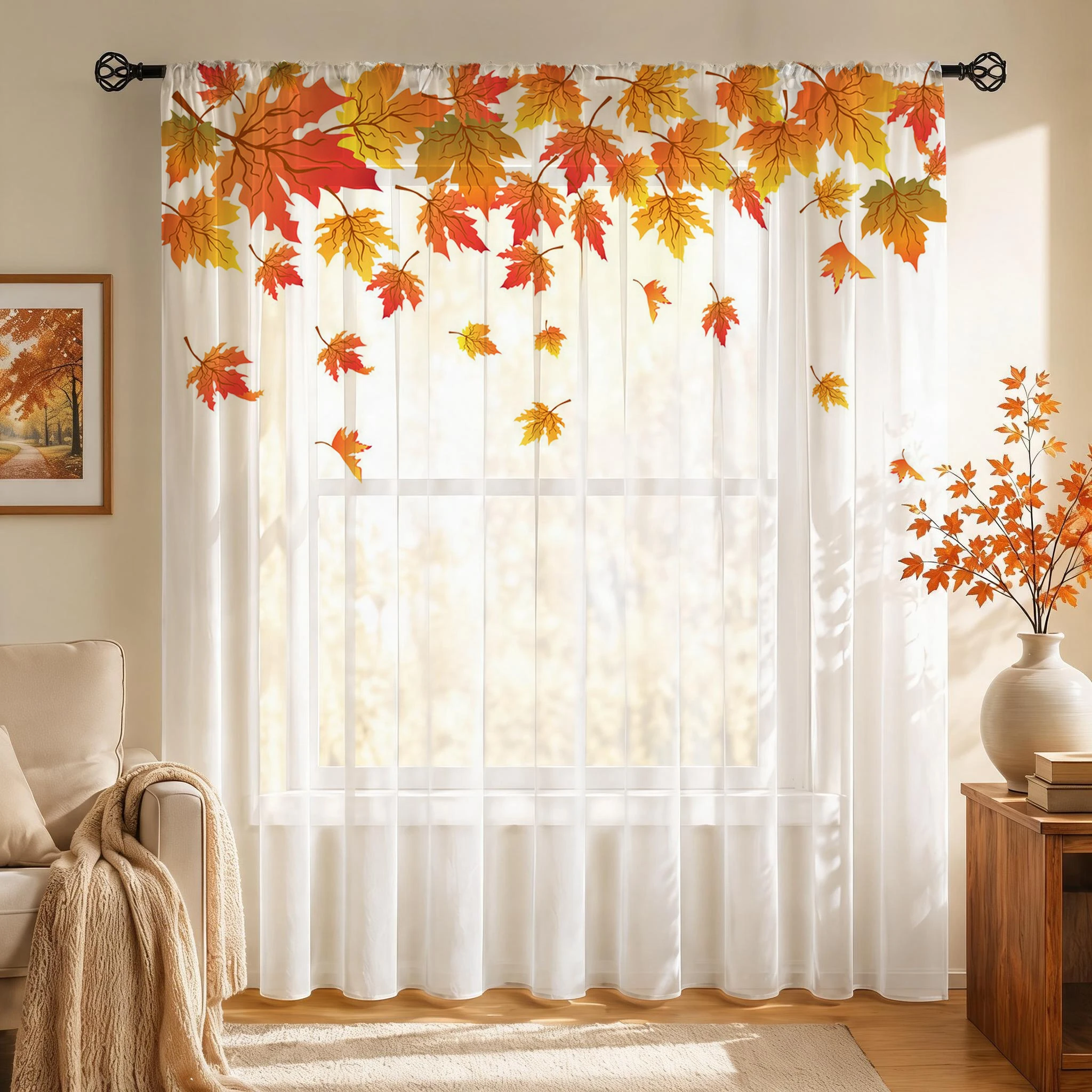 Akçaağaç Yaprağı Modern Gradya - Curtain Sheer Voile incelemesi ve fiyatı