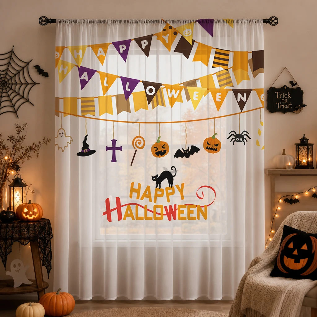 Cadılar Bayramı Festivali Şeff - Curtain Sheer Voile incelemesi ve fiyatı