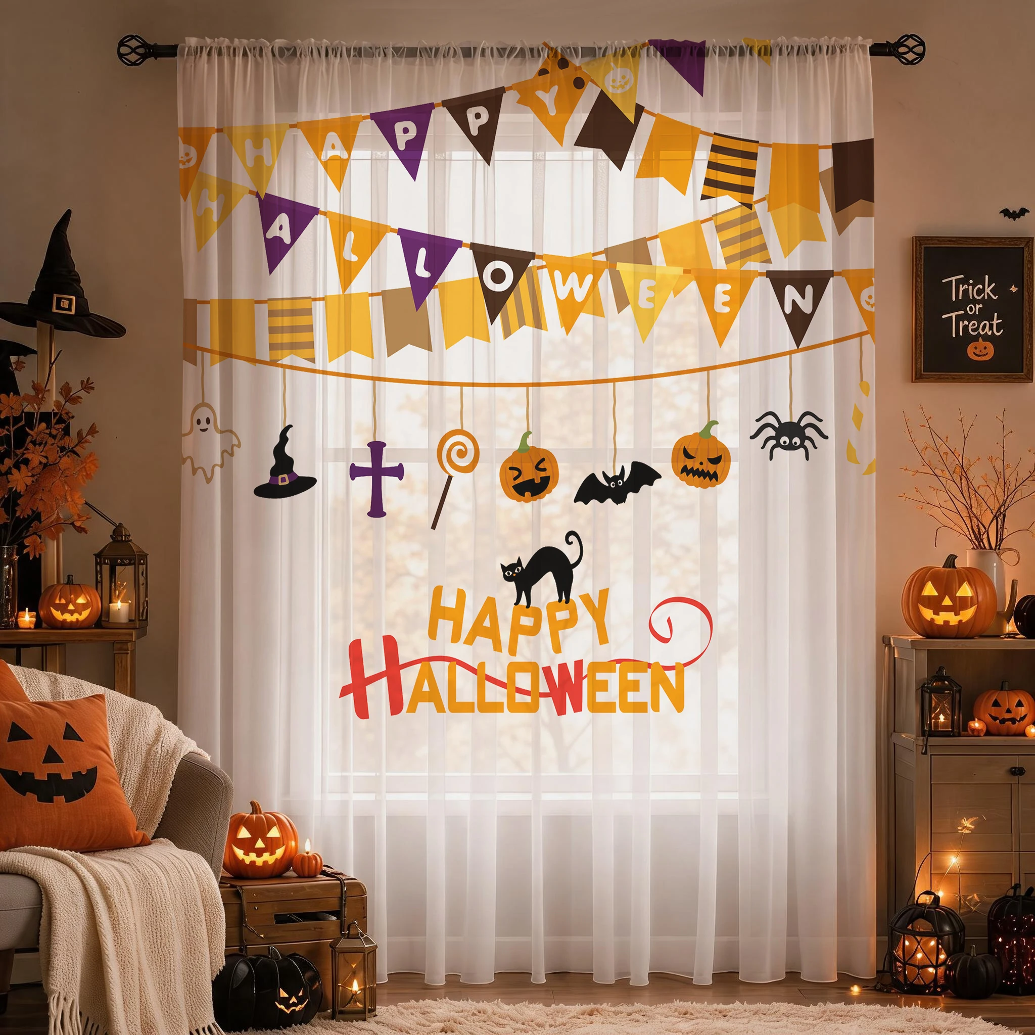 Cadılar Bayramı Festivali Şeff - Curtain Sheer Voile incelemesi ve fiyatı