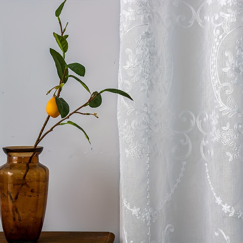1 adet Beyaz İşlemeli Sırf Per - Curtain Sheer Voile incelemesi ve fiyatı