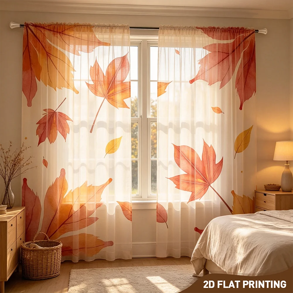 2 Adet Dijital Baskı Şeffaf Pe - Curtain Sheer Voile incelemesi ve fiyatı