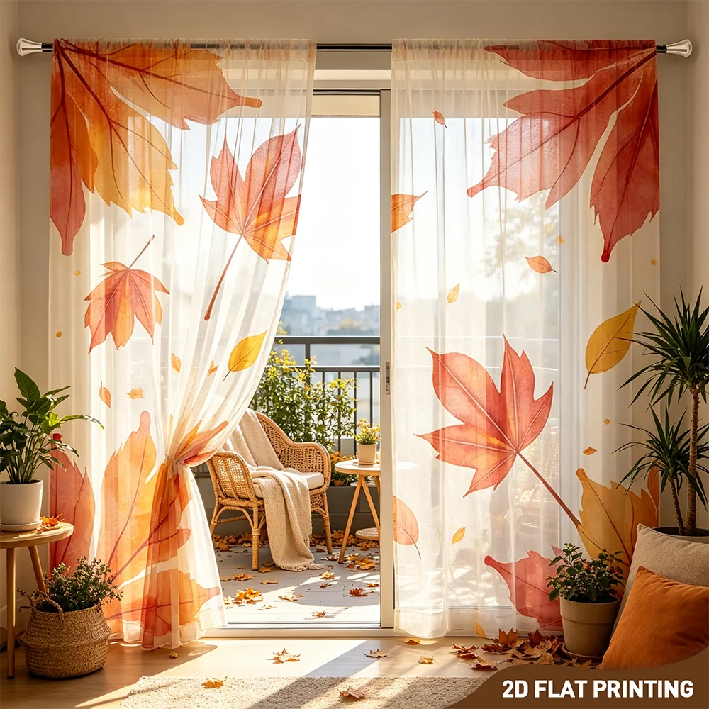 2 Adet Dijital Baskı Şeffaf Pe - Curtain Sheer Voile incelemesi ve fiyatı