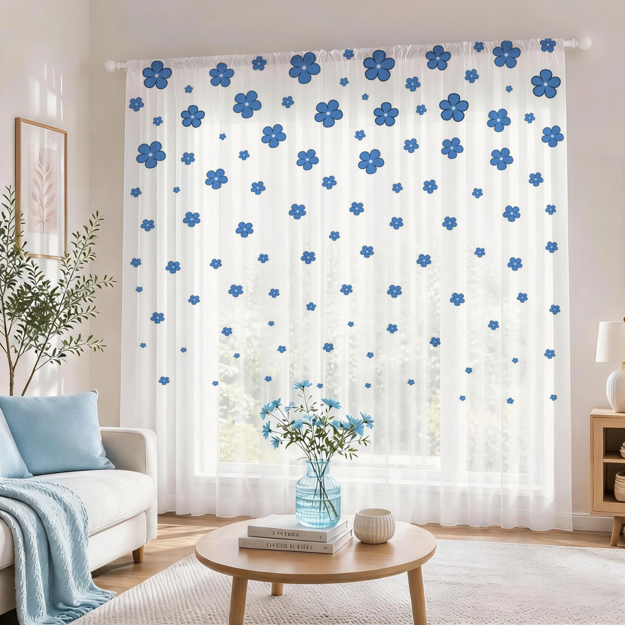 Açık Mavi Modern Gradyanlı Şef - Curtain Sheer Voile incelemesi ve fiyatı