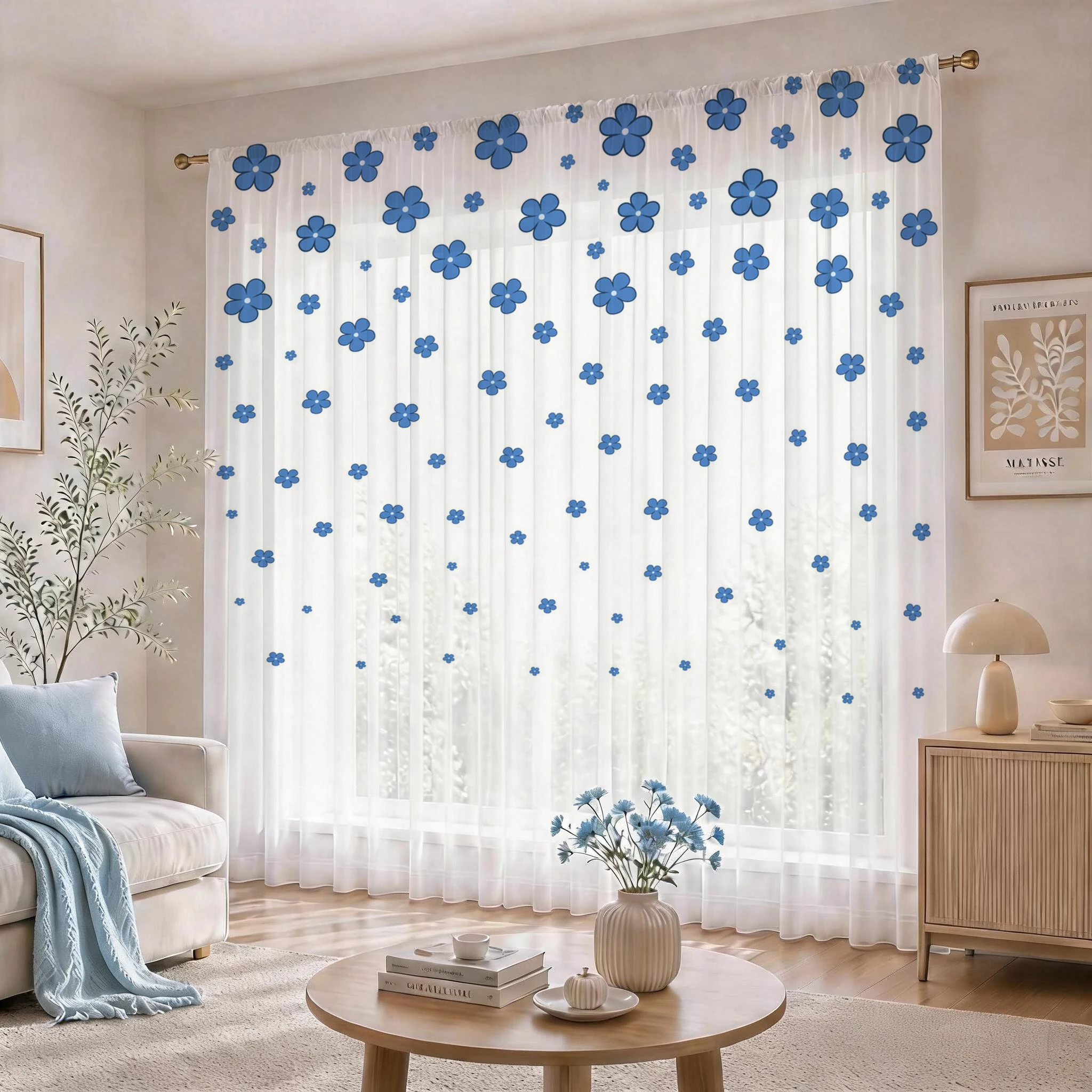 Açık Mavi Modern Gradyanlı Şef - Curtain Sheer Voile incelemesi ve fiyatı