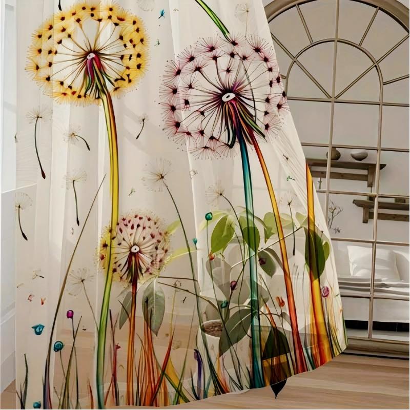 2 Adet Dijital Baskı Şeffaf Pe - Curtain Sheer Voile incelemesi ve fiyatı