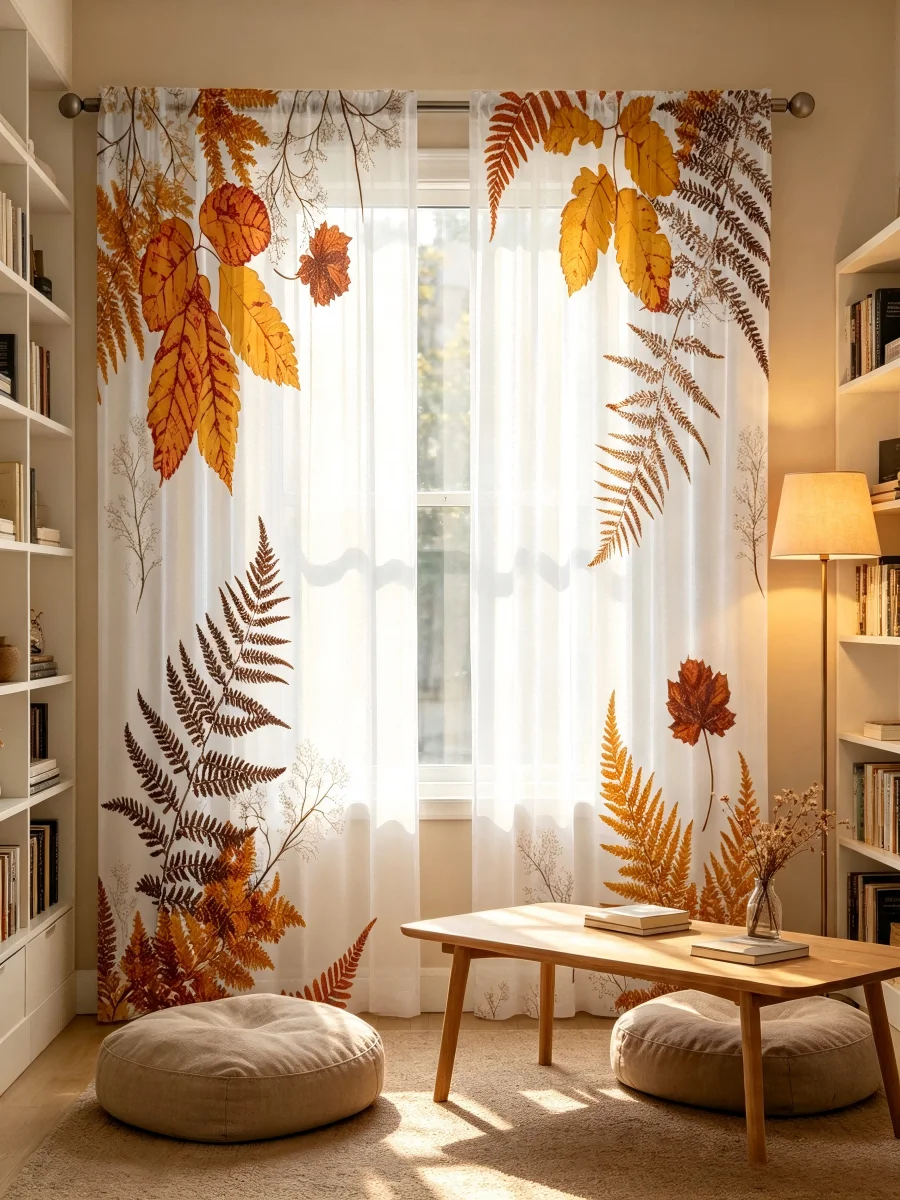 2 Adet Dijital Baskı Şeffaf Pe - Curtain Sheer Voile incelemesi ve fiyatı