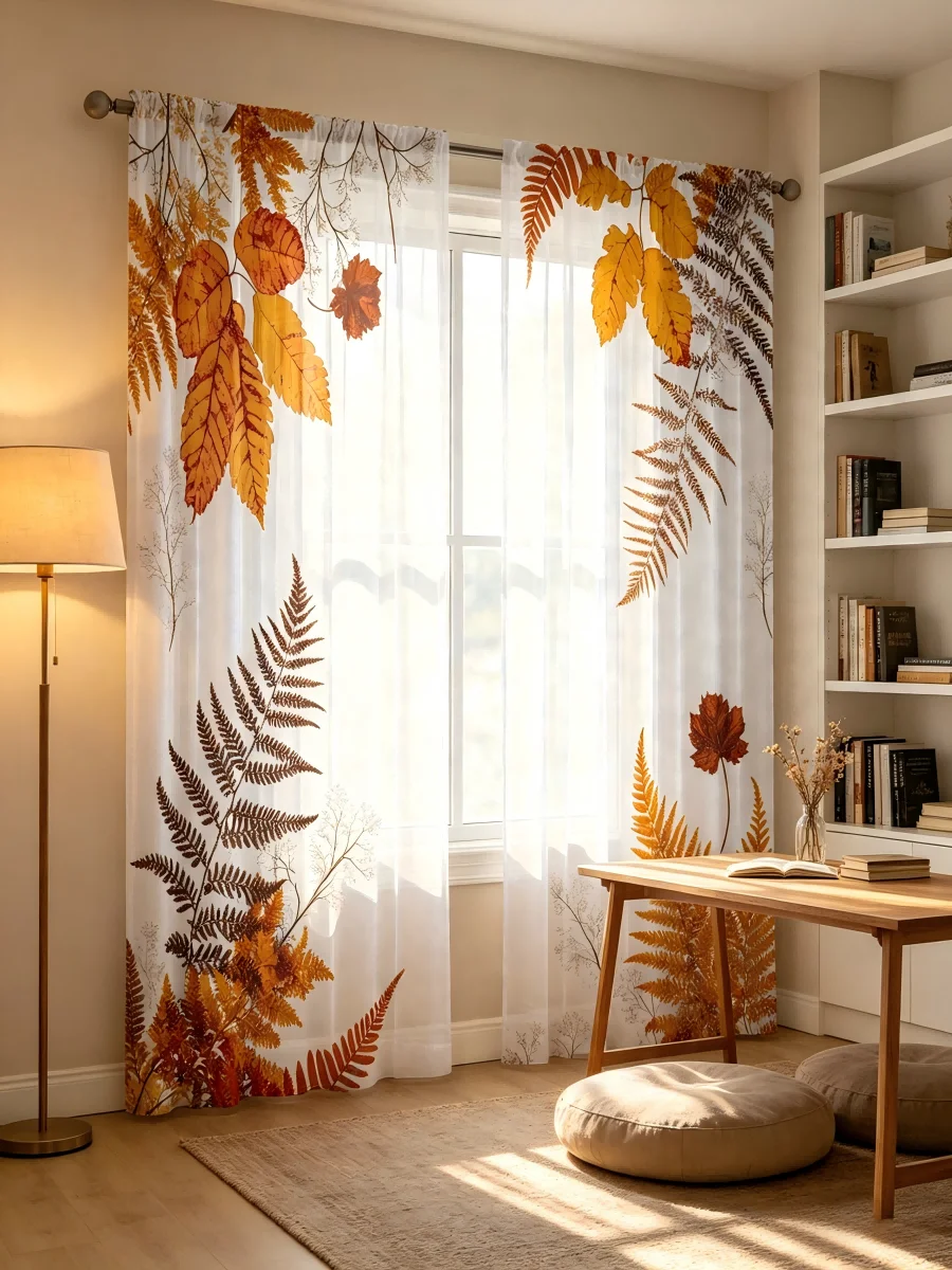 2 Adet Dijital Baskı Şeffaf Pe - Curtain Sheer Voile incelemesi ve fiyatı