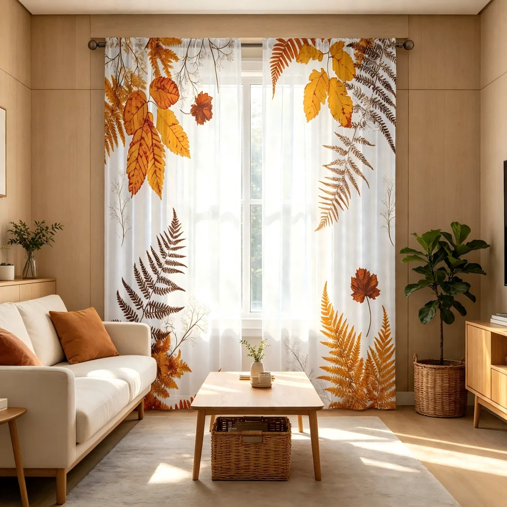 2 Adet Dijital Baskı Şeffaf Pe - Curtain Sheer Voile incelemesi ve fiyatı
