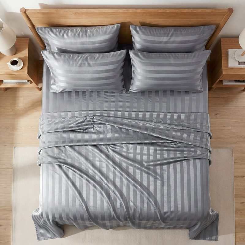 Kırışmaz Çizgili Saten Çarşaf  - Silk Sheet Set incelemesi ve fiyatı