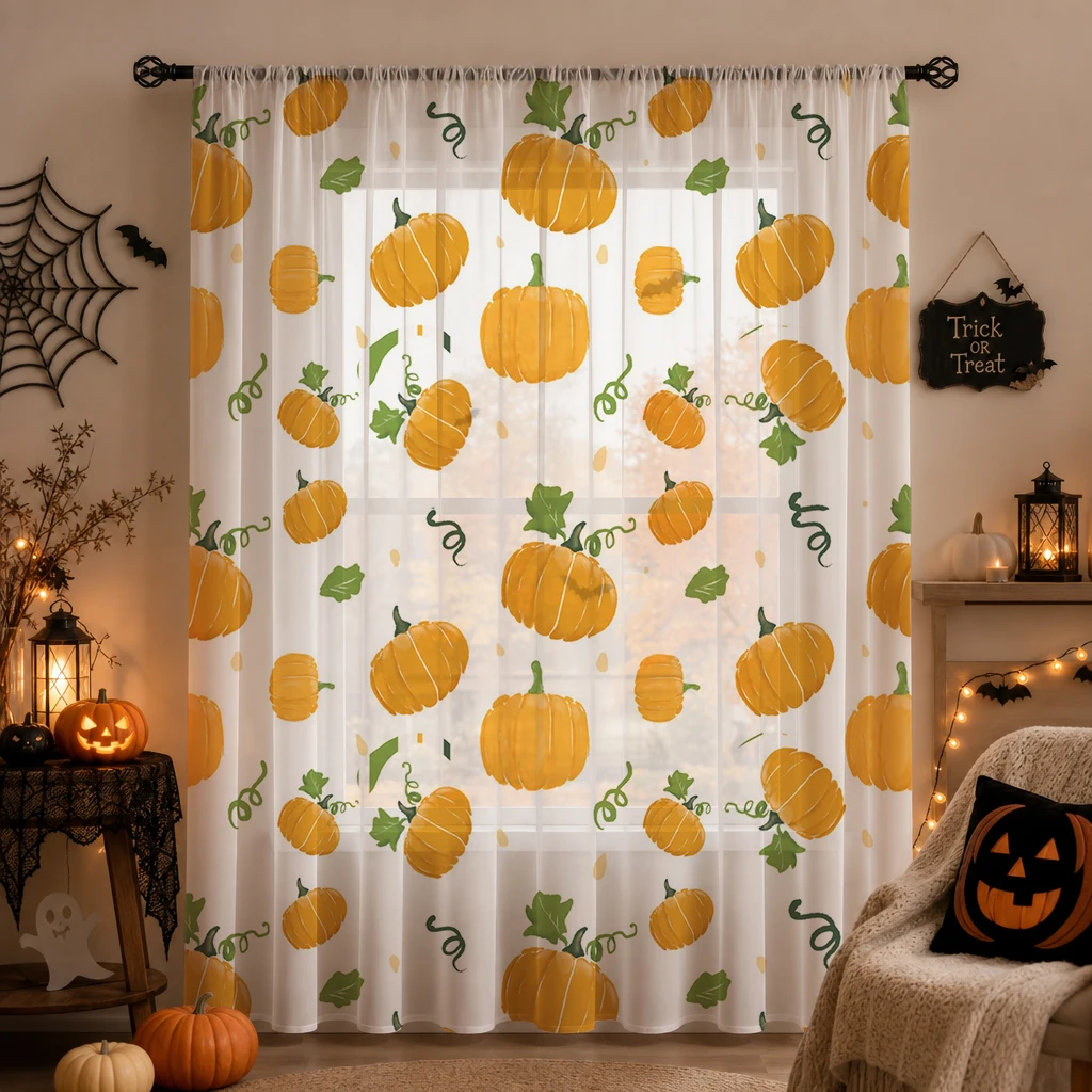Cadılar Bayramı Şeffaf Perde Ç - Curtain Sheer Voile incelemesi ve fiyatı