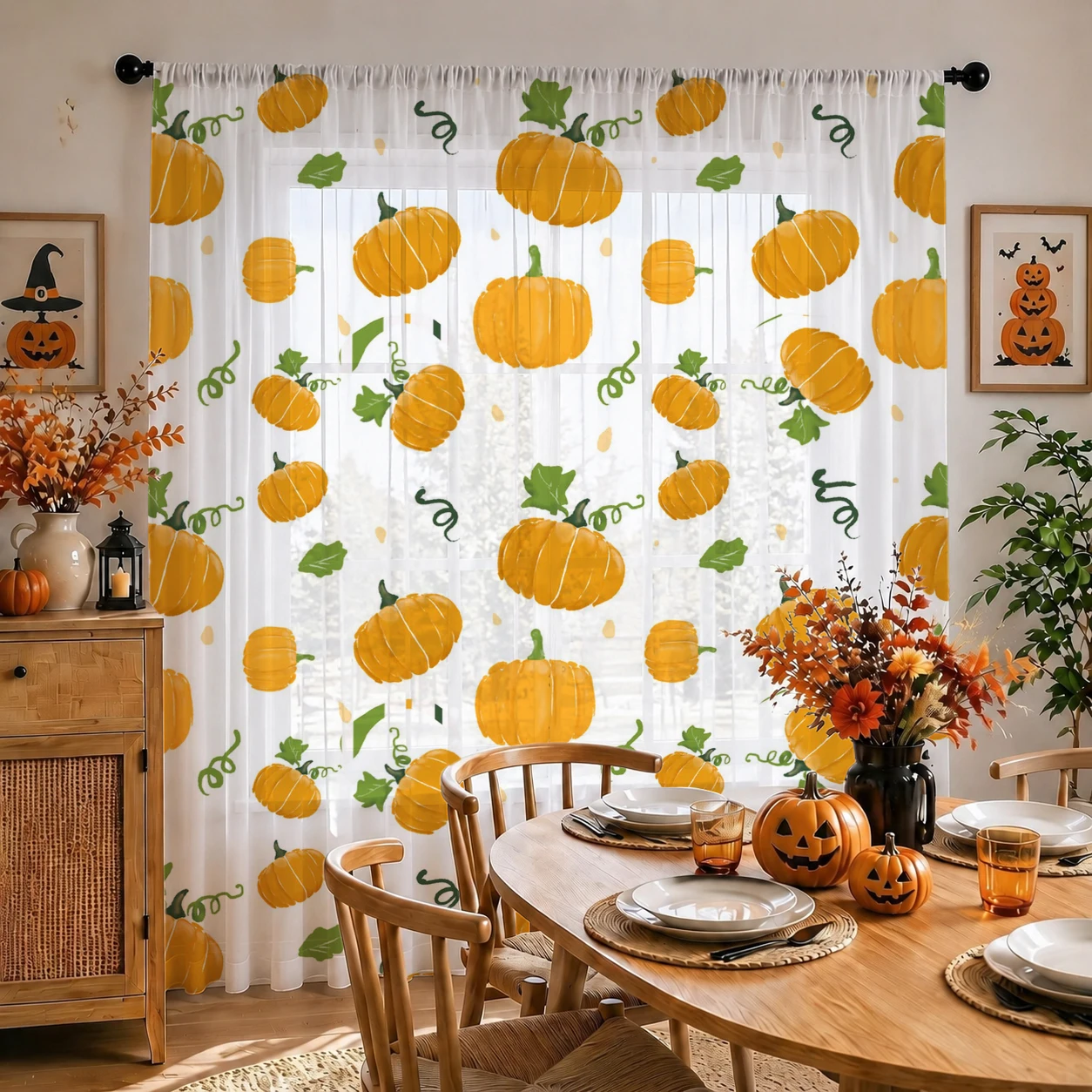 Cadılar Bayramı Şeffaf Perde Ç - Curtain Sheer Voile incelemesi ve fiyatı