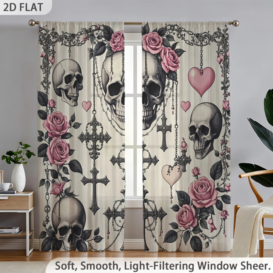 2 Adet Dijital Baskı Şeffaf Pe - Curtain Sheer Voile incelemesi ve fiyatı