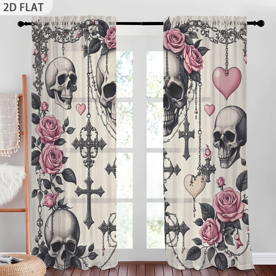 2 Adet Dijital Baskı Şeffaf Pe - Curtain Sheer Voile incelemesi ve fiyatı