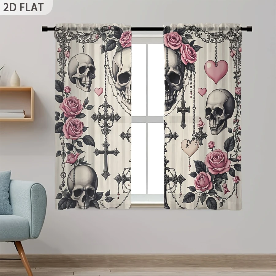 2 Adet Dijital Baskı Şeffaf Pe - Curtain Sheer Voile incelemesi ve fiyatı